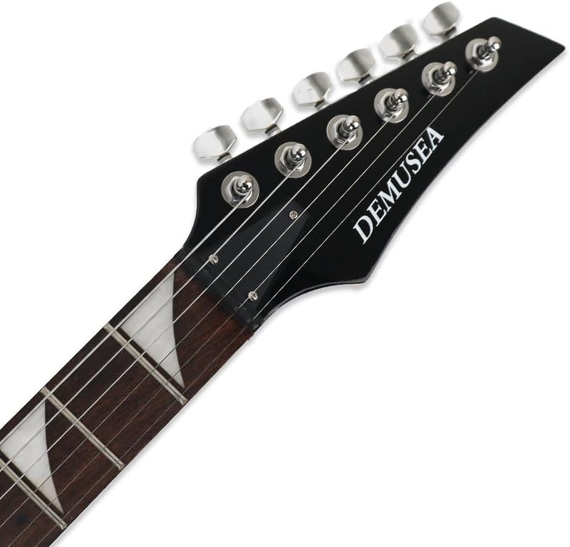 demusea electric guitar 24frets single tremolo HSH pickups maple neck phoenix body 25.5inch scale length glossy pink color 1V 1T 5ways toggle for starter beginner party show(YIB30SD-PINK) - Image 4